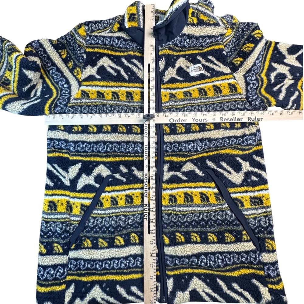 The North Face Men XL Campshire Sherpa Fleece Full Zip Jacket Aztec Tribal Print - Picture 4 of 7